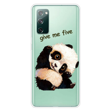 Case Samsung Galaxy S20 FE Transparent Panda Give Me Five