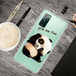 Case Samsung Galaxy S20 FE Transparent Panda Give Me Five