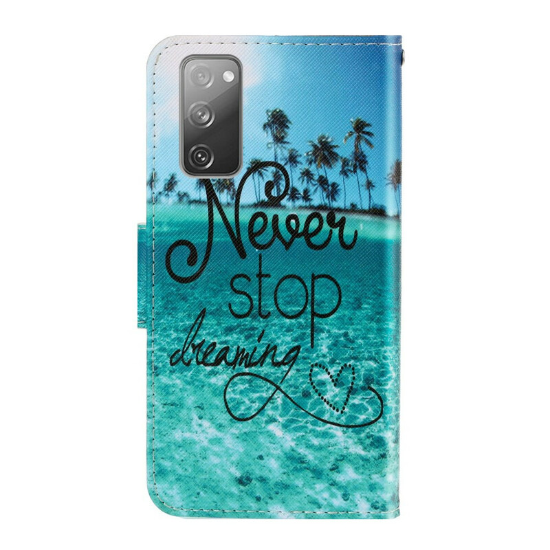 Samsung Galaxy S20 FE Never Stop Dreaming Navy Strap Case