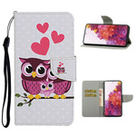Samsung Galaxy S20 FE Case Owl Family with Strap