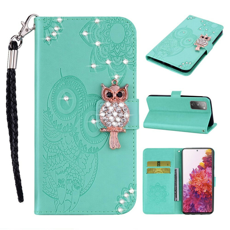 Cover Samsung Galaxy S20 FE Hibou Mandala et Breloque