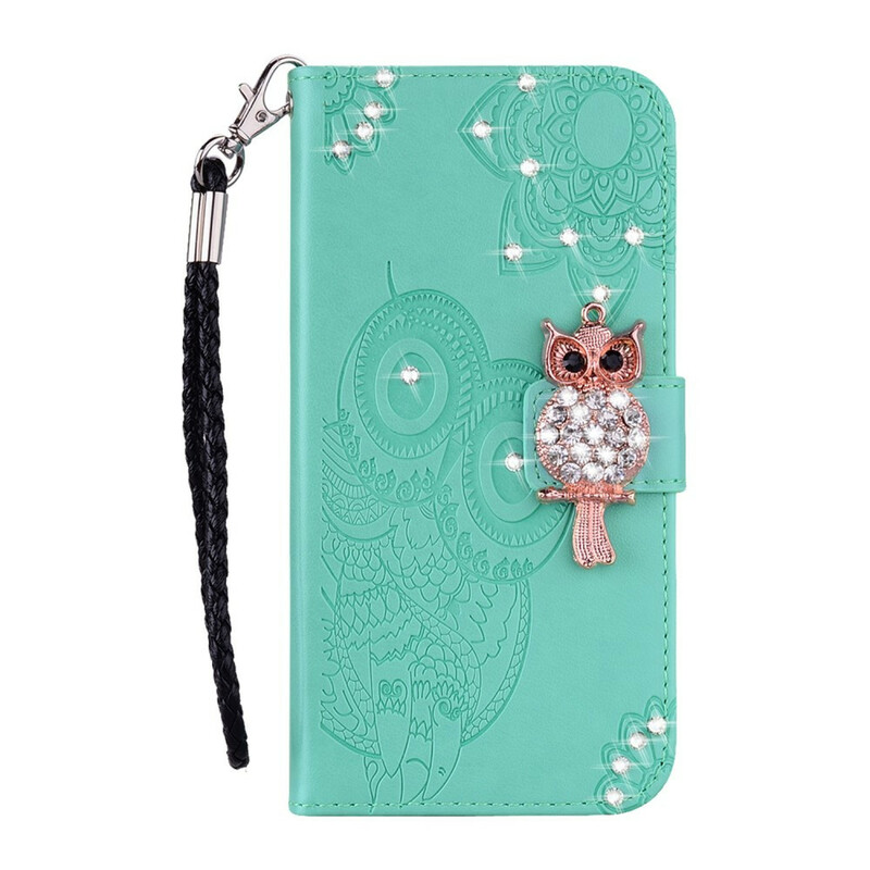 Cover Samsung Galaxy S20 FE Hibou Mandala et Breloque