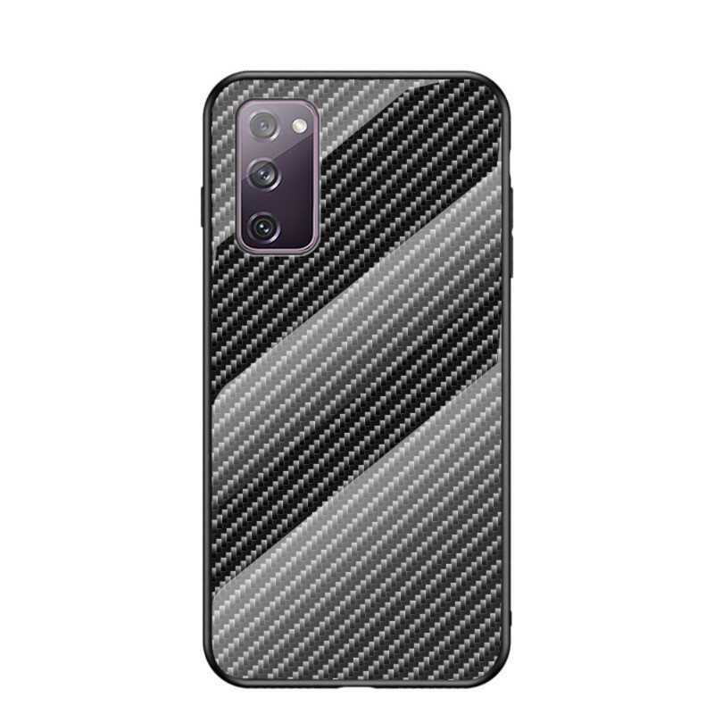 Samsung Galaxy S20 FE Carbon Fiber Tempered Glass Case
