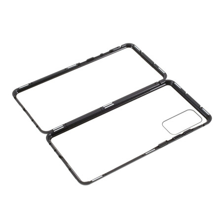 Samsung Galaxy S20 FE Case Metal Edges and Tempered Glass Back
