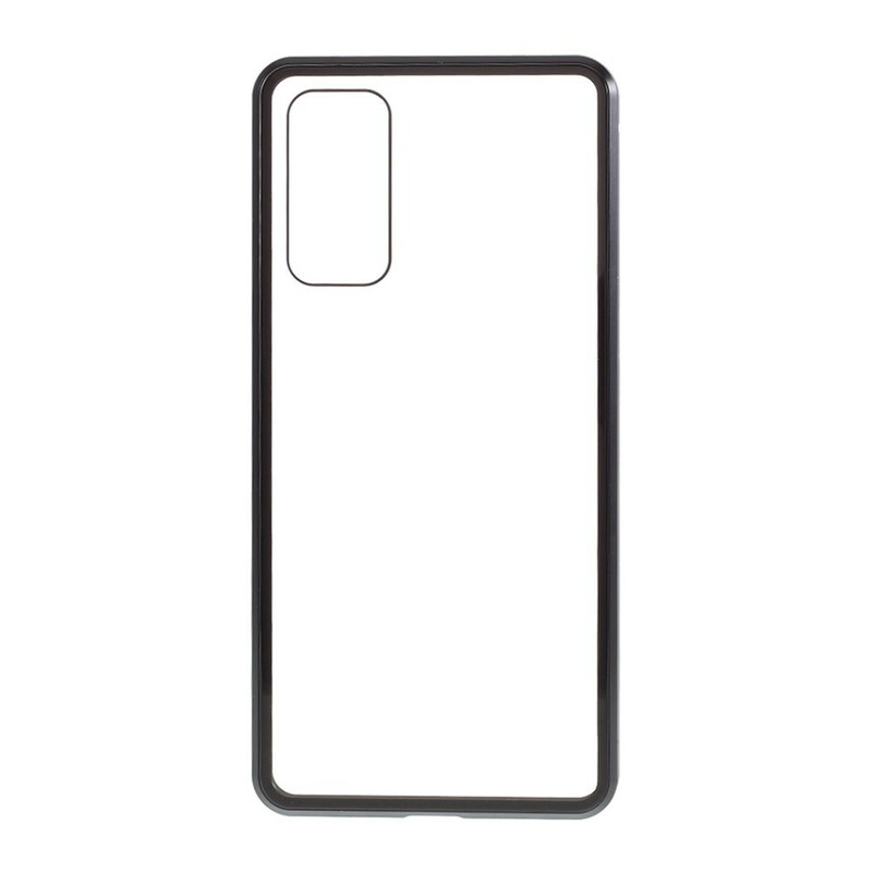 Samsung Galaxy S20 FE Case Metal Edges and Tempered Glass Back