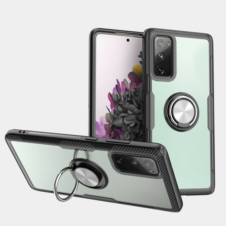 Case Samsung Galaxy S20 FE Transparent Ring et Carbone
