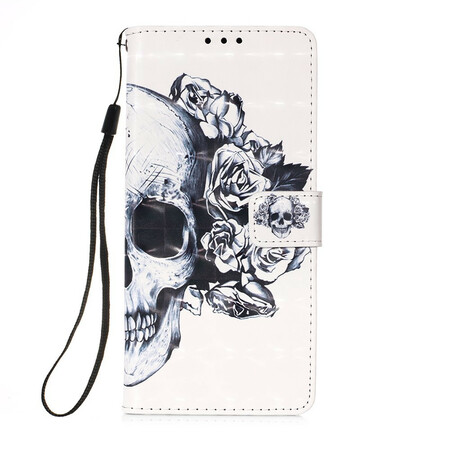 Huawei P Smart 2020 Flowered Skull Case