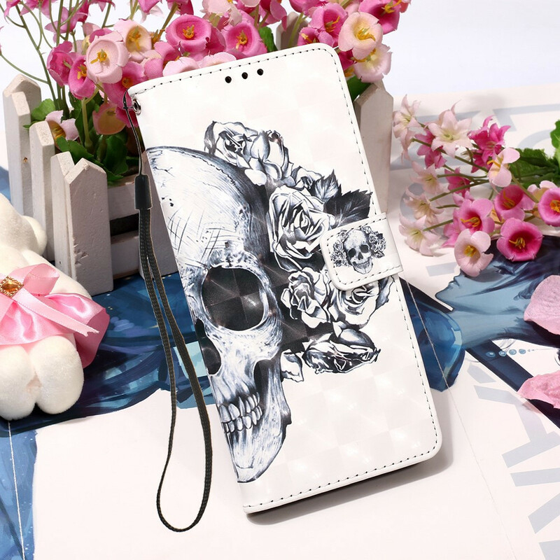 Huawei P Smart 2020 Flowered Skull Case