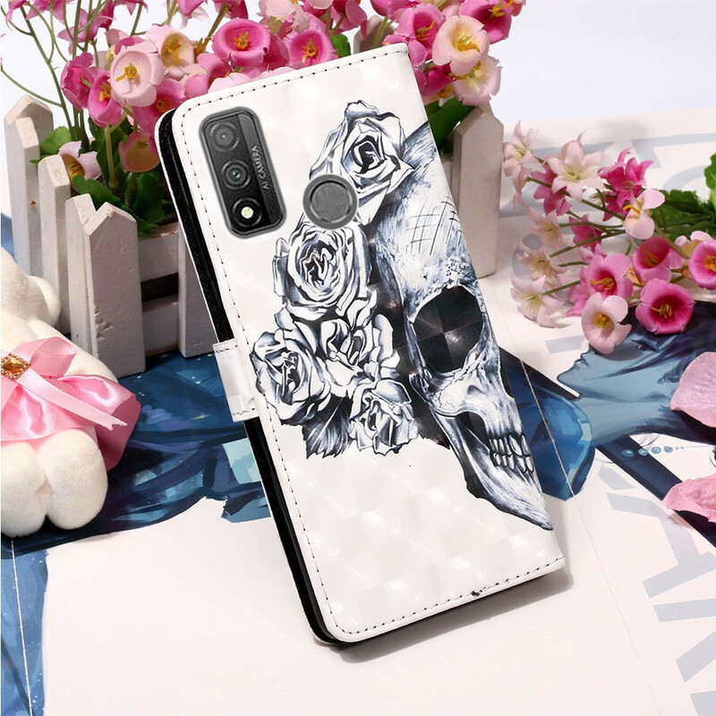 Huawei P Smart 2020 Flowered Skull Case