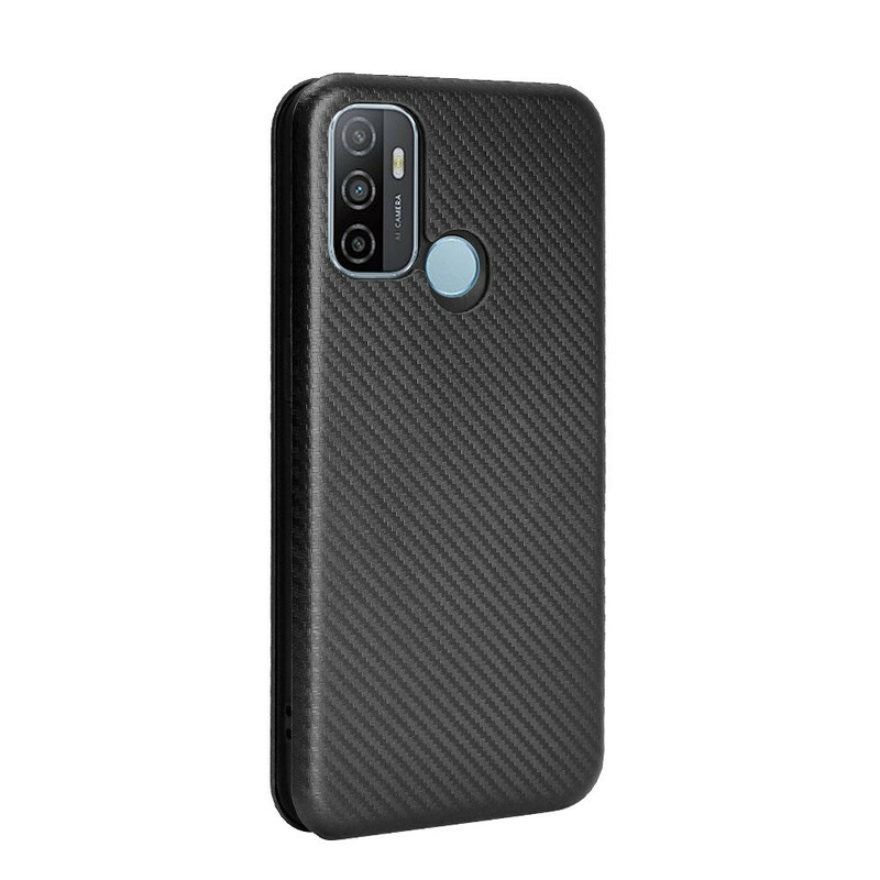 Flip Cover Oppo A53 Silicone Fibre Charcoal Coloré