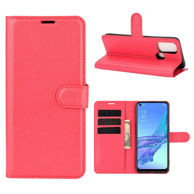 Cover Oppo A53 Simili Cuir Lychee Classique