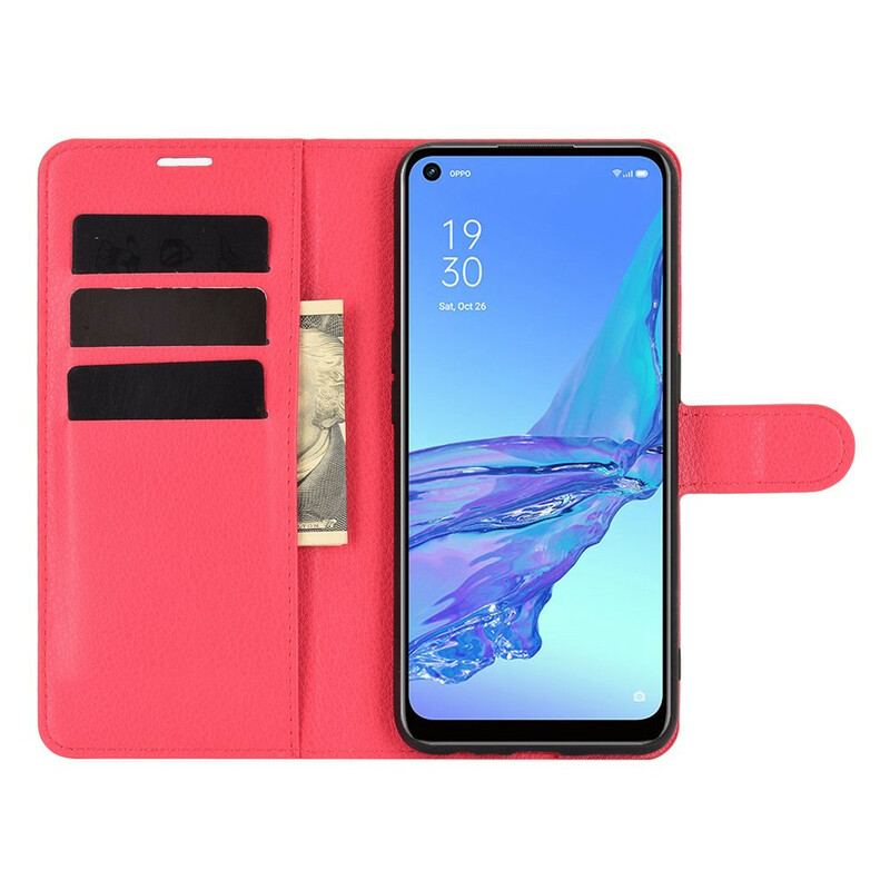 Cover Oppo A53 Simili Cuir Lychee Classique