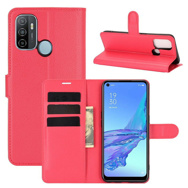 Cover Oppo A53 Simili Cuir Lychee Classique