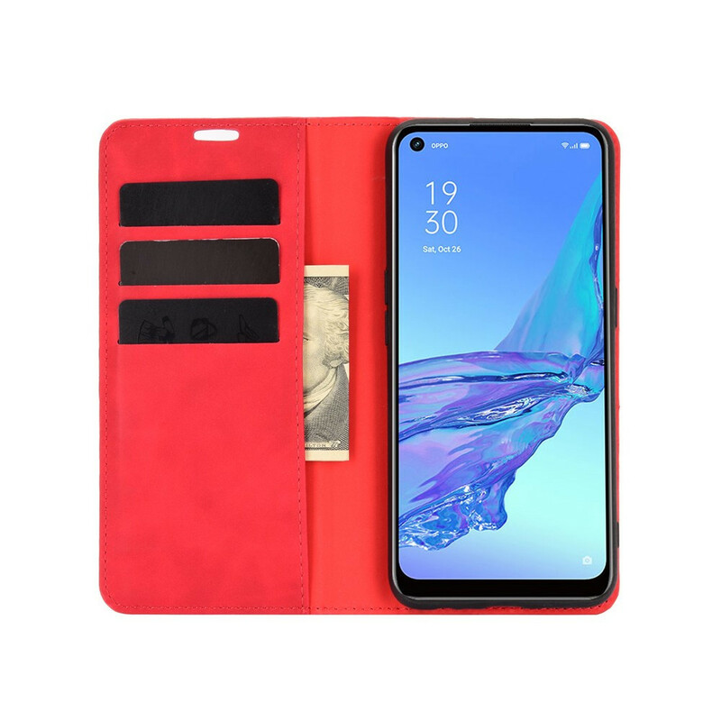 Flip Cover Oppo A53 Soft Leather Effect