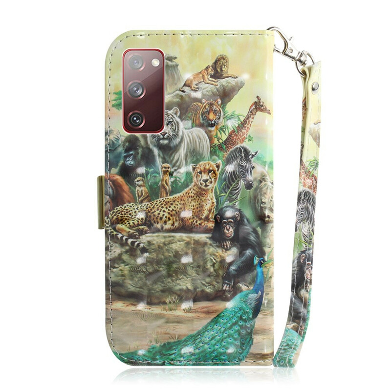 Case Samsung Galaxy S20 FE Safari Animals with Strap