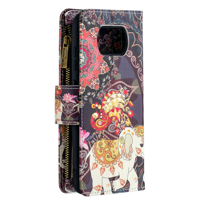 Xiaomi Poco X3 Zipped Pocket Elephant Case