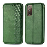 Flip Cover Samsung Galaxy S20 FE Simili Cuir Texture Diamant