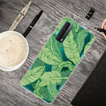 Huawei P Smart 2021 Transparent Case Graphic Leaves