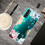 Cover Huawei P Smart 2021 Transparent Watercolor Flowers