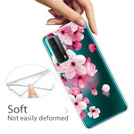 Huawei P smart Case 2021 Big Pink Flowers