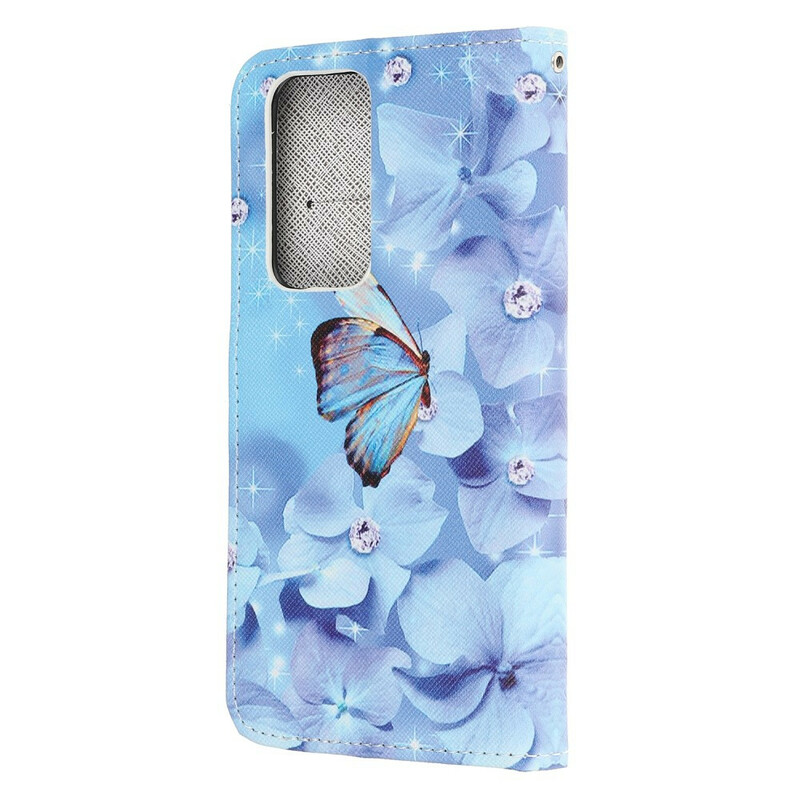 Huawei P40 Diamond Butterfly Lanyard Case