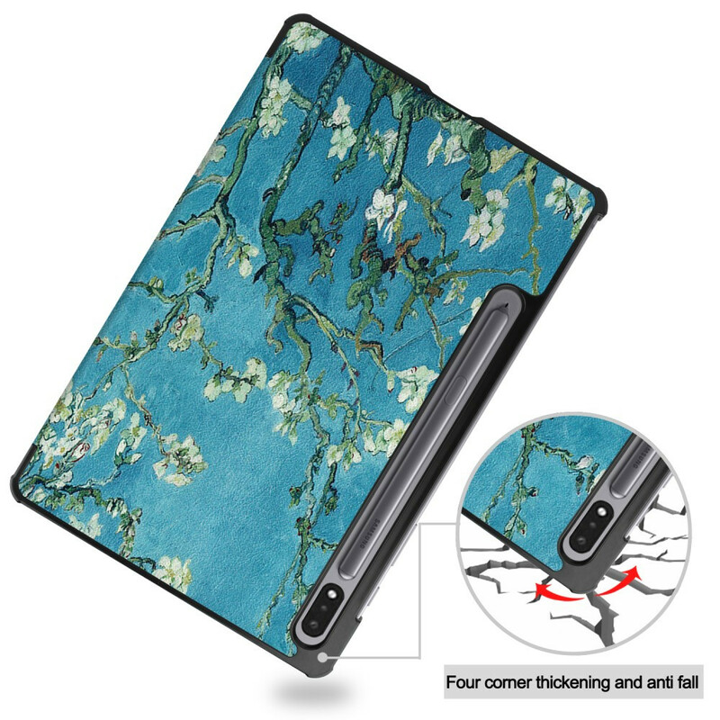 Smart Case Samsung Galaxy Tab S7 Porte-Stylet Branches