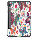 Smart Case Samsung Galaxy Tab S7 Stylus Holder Vintage Flowers