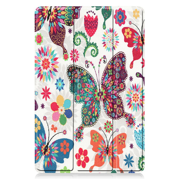 Smart Case Samsung Galaxy Tab S7 Stylus Holder Vintage Flowers