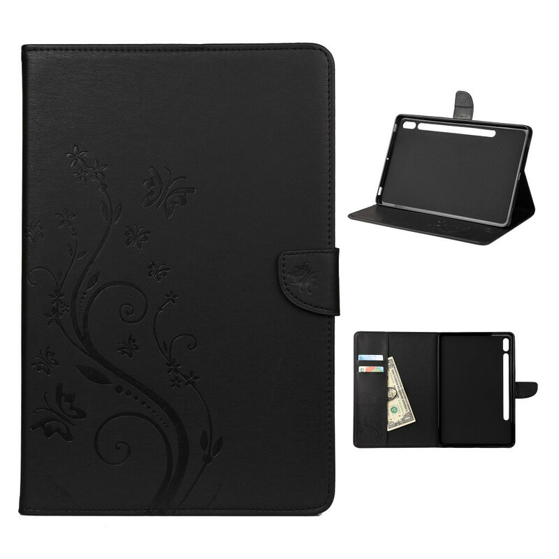 Cover Samsung Galaxy Tab S7 Papillons Floraux