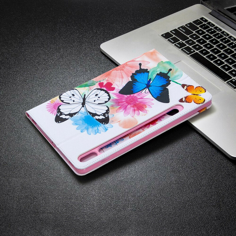 Case Samsung Galaxy Tab S7 Papillons Aquarelle