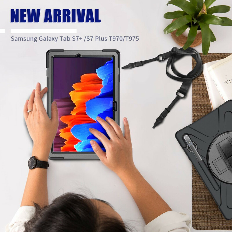 Samsung Galaxy Tab S7 Plus Utra Resistant Case with Strap