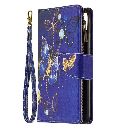 Cover Realme C11 Zipped Pocket Golden Butterflies