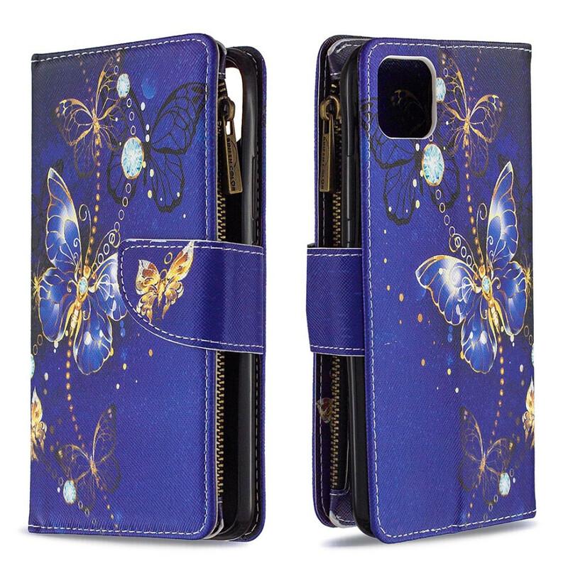Cover Realme C11 Zipped Pocket Golden Butterflies