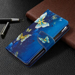 Cover Realme C11 Zipped Pocket Golden Butterflies