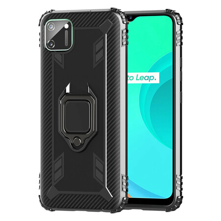 Realme C11 Ring and Carbon Fiber Case