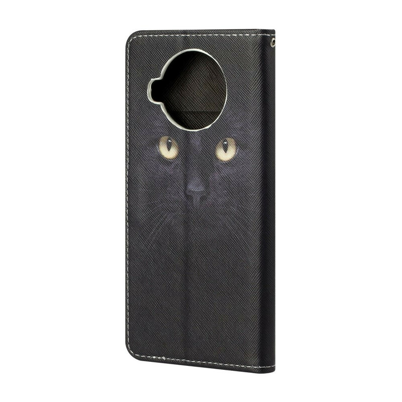 Xaiomi Mi 10T Lite Black Cat Eye Strap Case