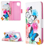 Samsung Galaxy A42 5G Case Painted Butterflies and Flowers