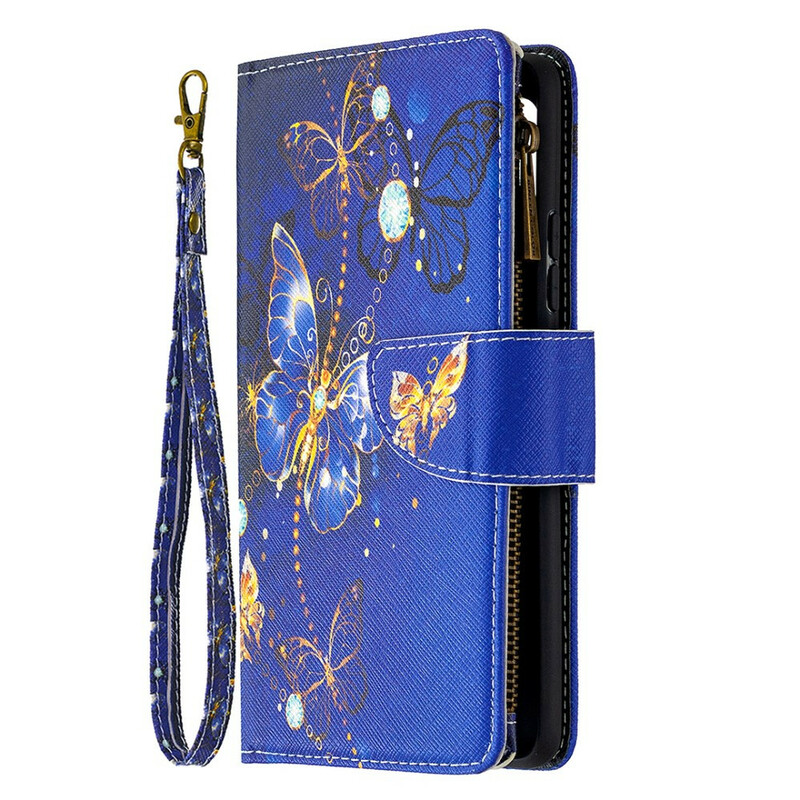 Samsung Galaxy A42 5G Zipped Pocket Butterflies Case