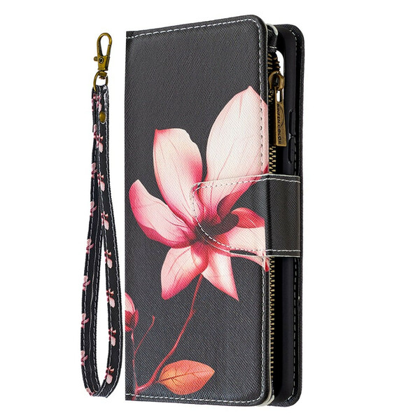 Case Samsung Galaxy A42 5G Zipped Pocket Flower