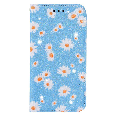 Flip Cover Samsung Galaxy A51 5G Simili Cuir Marguerites