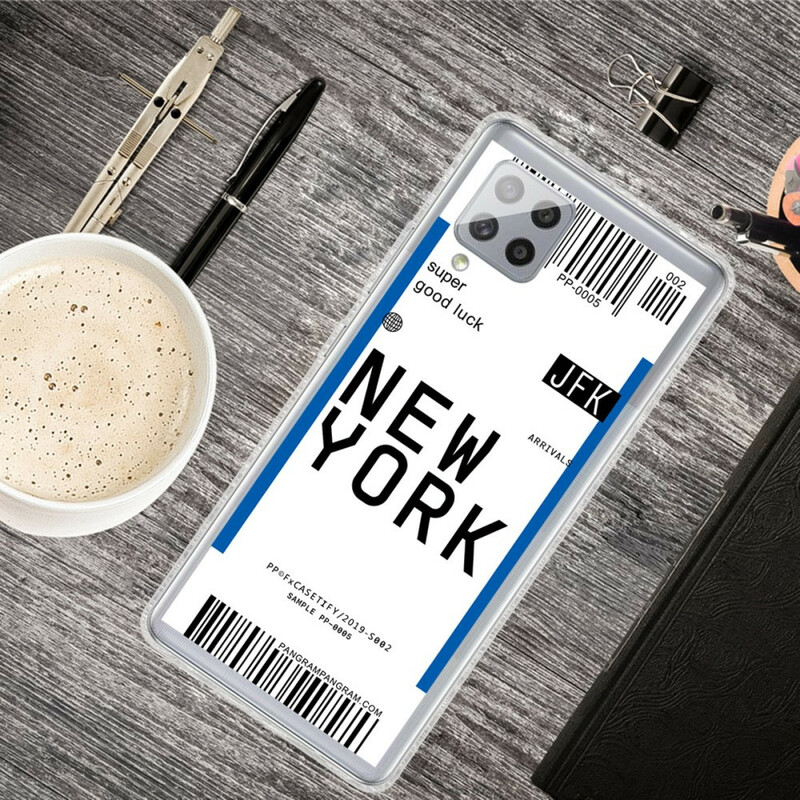 Case Samsung Galaxy A42 5G Boarding Pass to New York