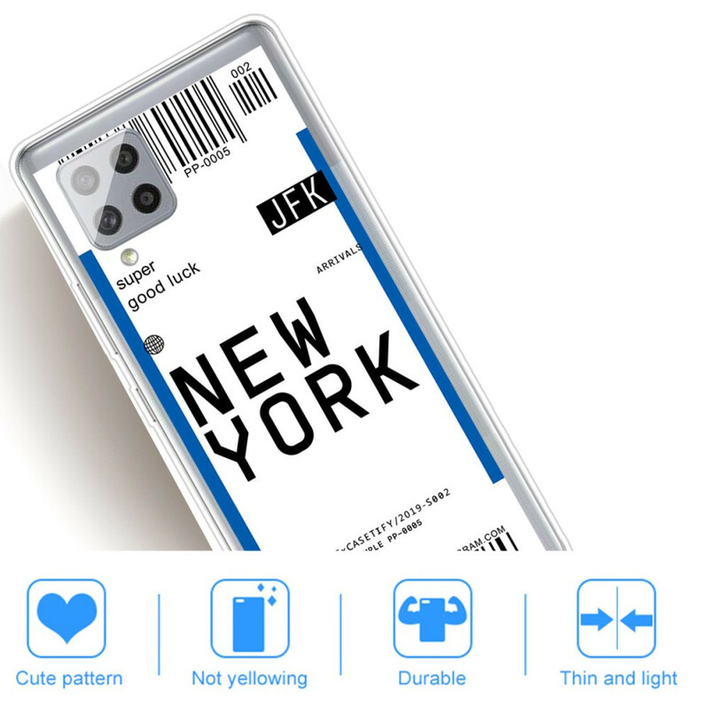 Case Samsung Galaxy A42 5G Boarding Pass to New York