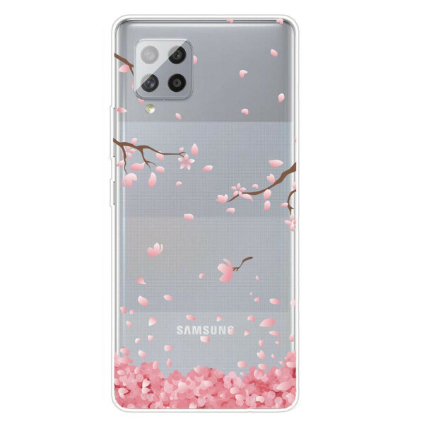 Case Samsung Galaxy A42 5G Branches with Flowers