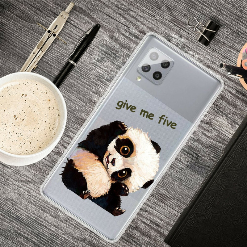Case Samsung Galaxy A42 5G Transparent Panda Give Me Five