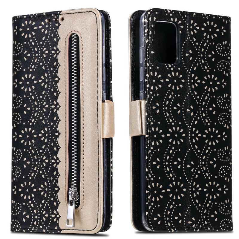 Flower Embellished Zipper Purse and Wallet Duo Case - Samsung – Peeperly