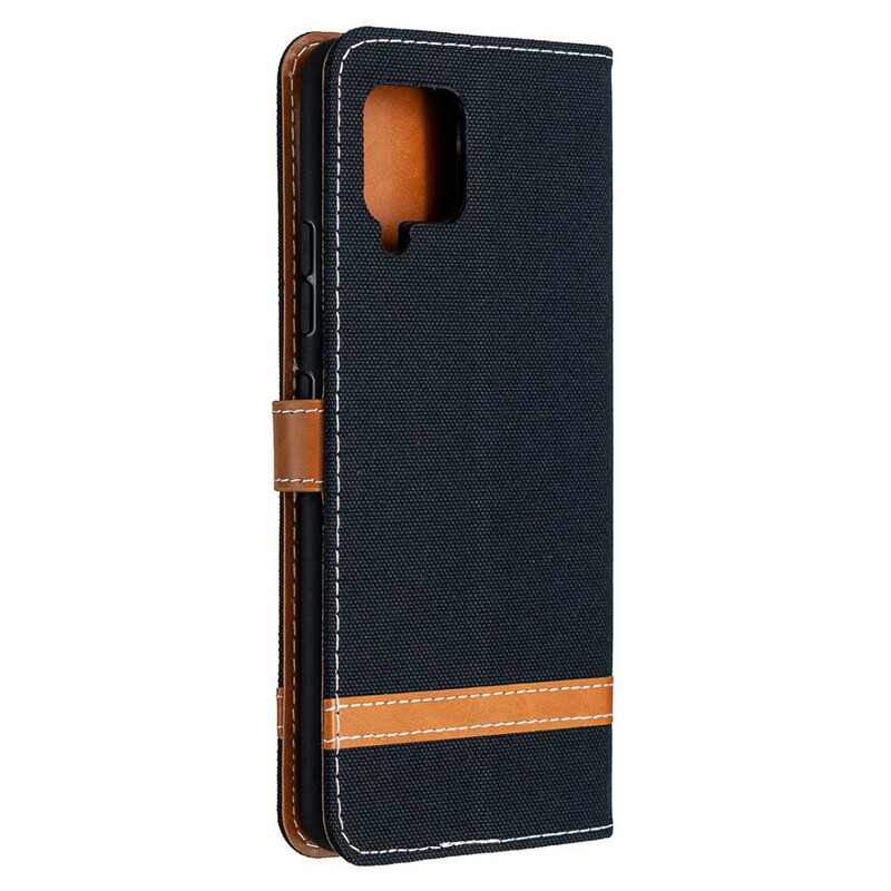 Samsung Galaxy A42 5G Case Fabric and Leather effect with strap