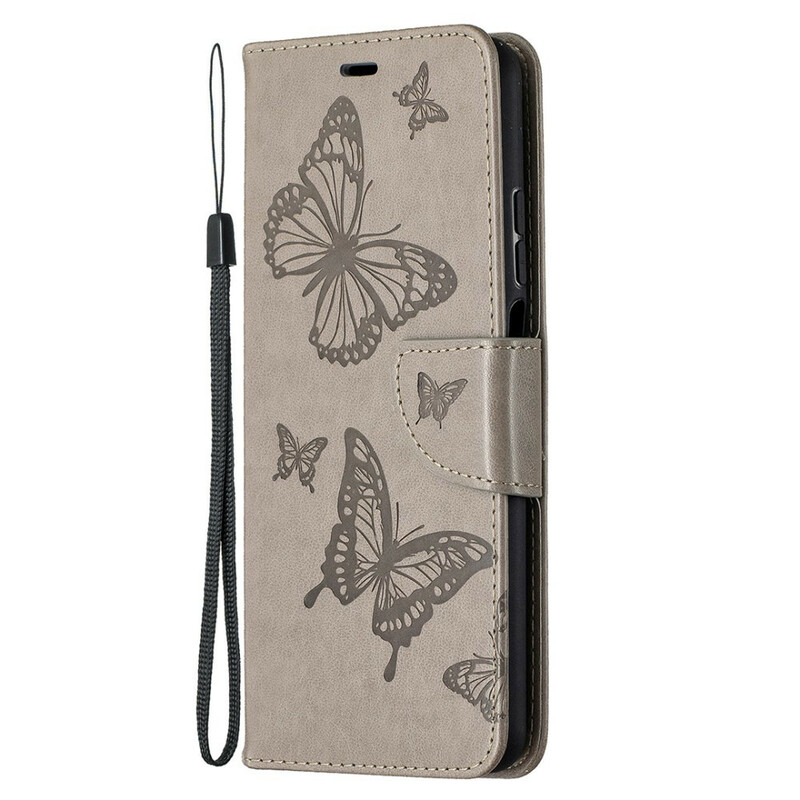Xiaomi Mi 10T Lite Strap Printed Butterflies Case