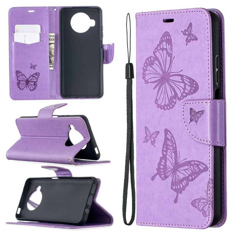Xiaomi Mi 10T Lite Strap Printed Butterflies Case