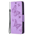 Xiaomi Mi 10T Lite Strap Printed Butterflies Case