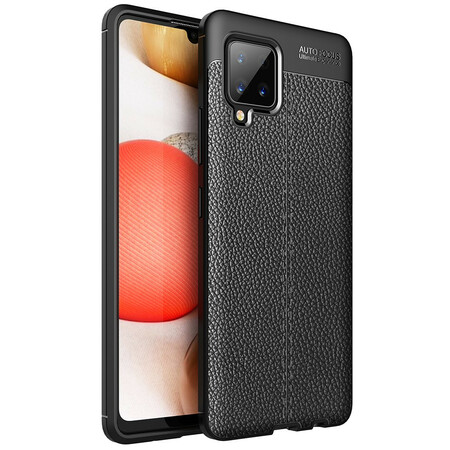 Case Samsung Galaxy A42 5G Leather Effect Lychee Double Line